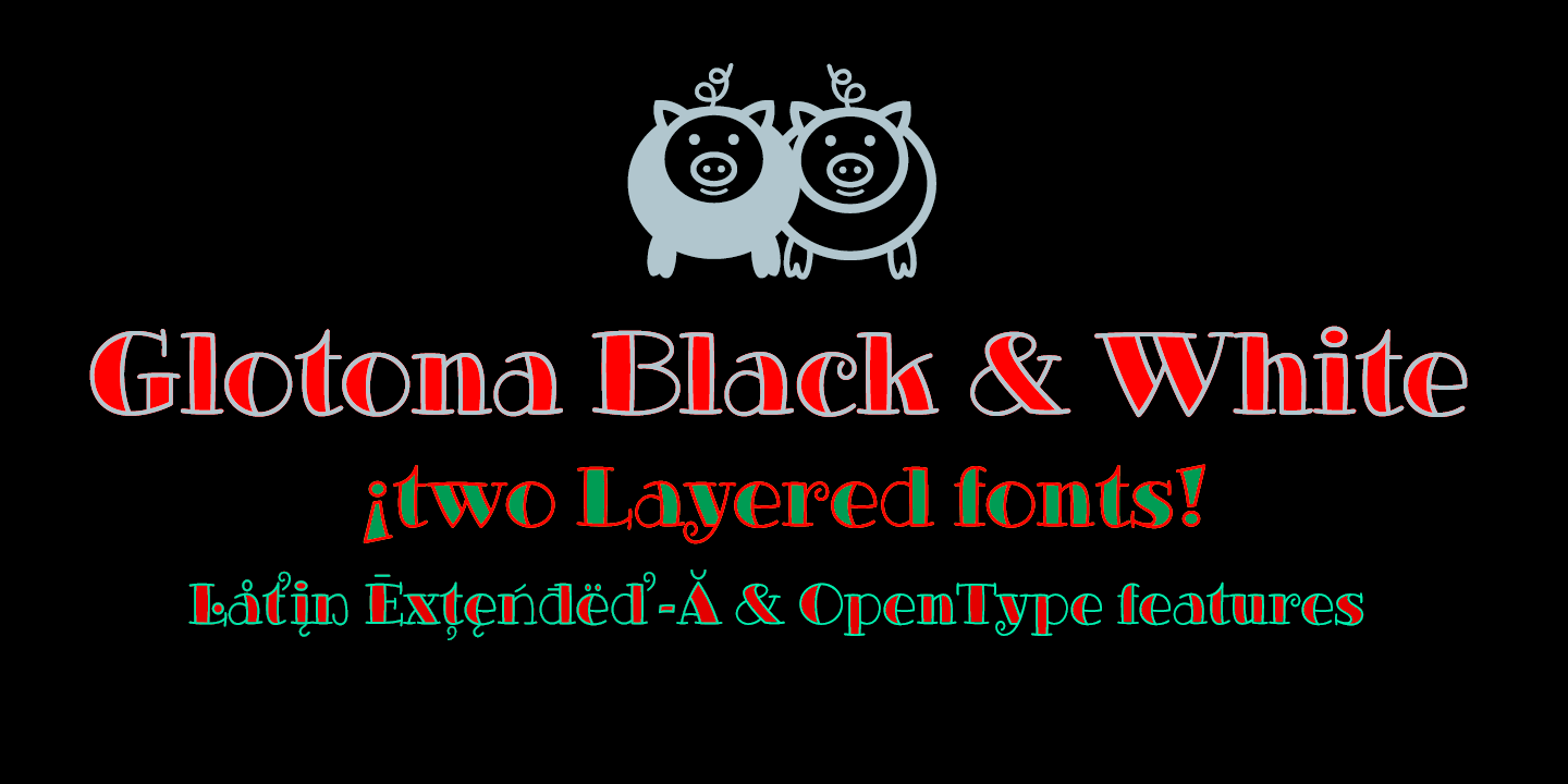 Beispiel einer Glotona Black-Schriftart